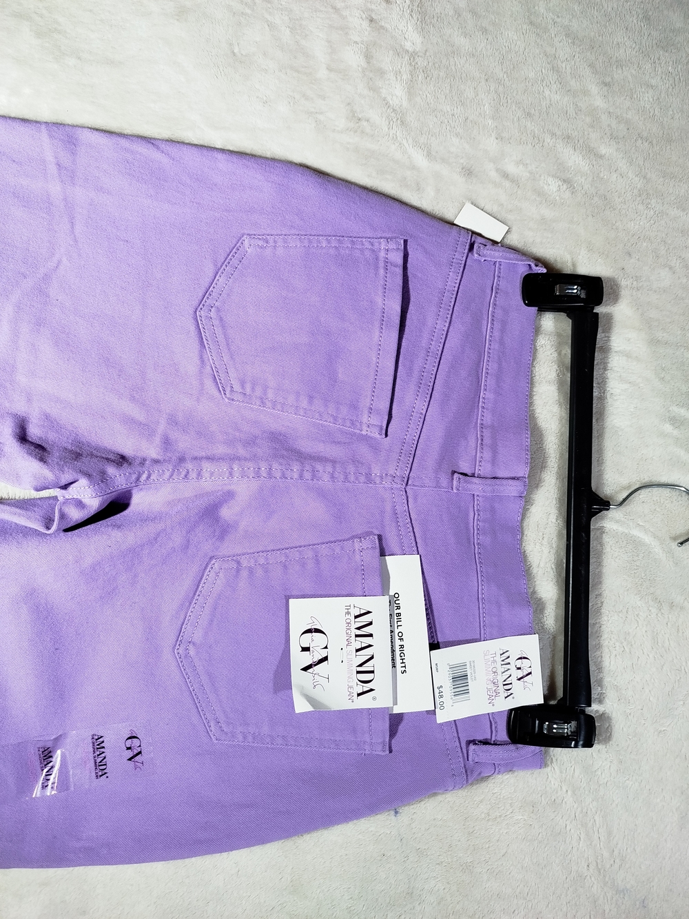 Gloria Vanderbilt Women’s Lavender Straight Leg Pants Size 8S New - Picture 7 of 10